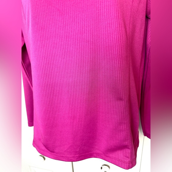 BERMUDA SANDS Pink Wick Away Performance Golf Jacket 1/4 Quarter Zip Textured - Picture 4 of 12